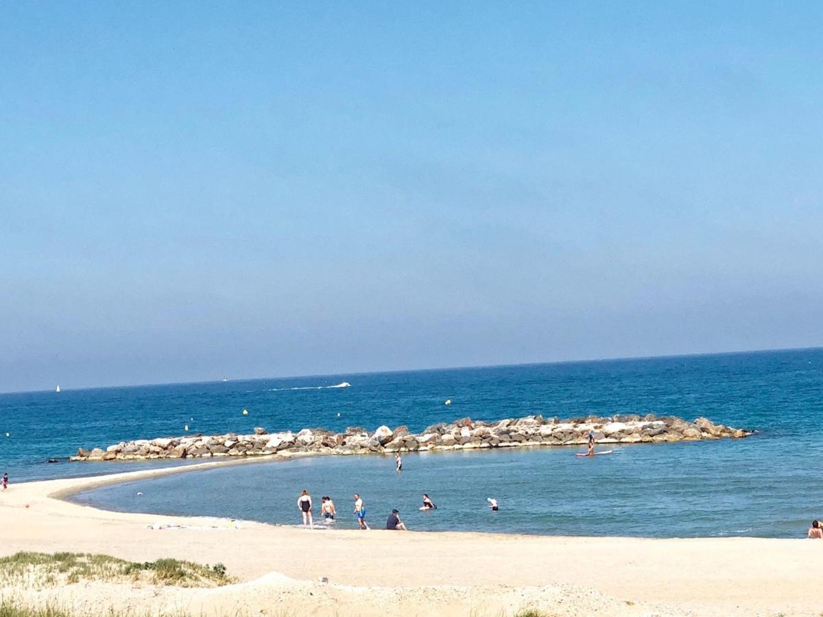 Barcaresa-Charmant T 2 Vue Mer Pied Dans L'Eau Le Barcares Bagian luar foto